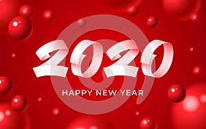 2020 happy new year vector background numeral text