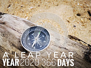 2020 a leap year with additional one day on February 29th and 366 days texture background.