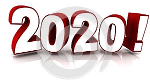 2020 new year 3d image