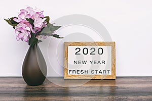 2020 New Year Fresh Start text