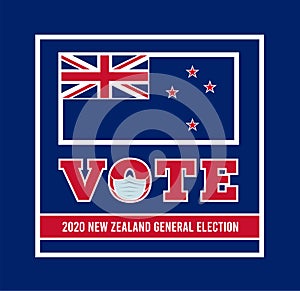 2020 New Zealand general election. Vector illustration