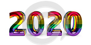 2020 Pride LGBT - 3D year text