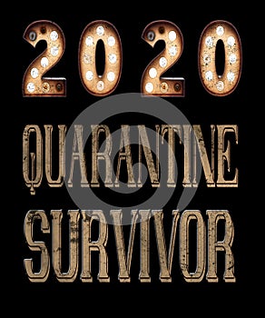 2020 quarantine survivor graphic illustration