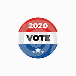 2020 United States of America Presidential Election banner. Election banner Vote 2020 with Patriotic Stars