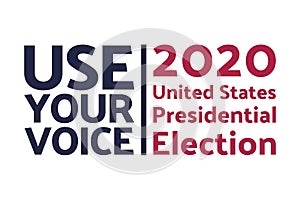 The 2020 United States Presidential Election concept. Template for background, banner, card, poster with text