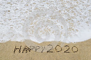 2020 year beach background