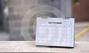 2021 Calendar desk place on table. Desktop Calender for Planner to plan agenda, timetable, appointment, organization, management