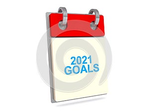 2021 goals on calendar