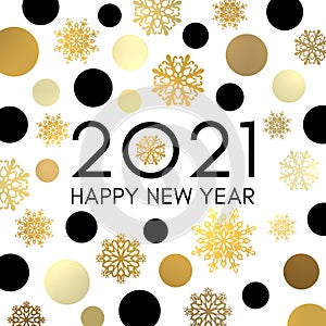 2021 Happy New Year banner or greeting card design