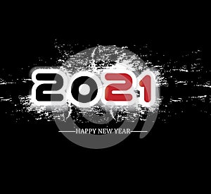 2021 happy new year grunge style
