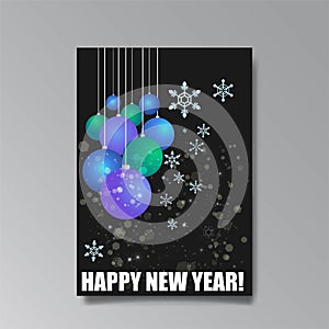 2021 happy new year invation luxury tempate, shiny glitch holograpic creative design