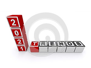 2021 trends word block