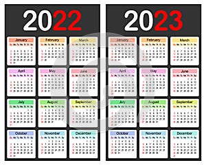 2022 and 2023 year calendar planner template