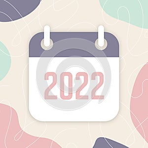 2022 Calendar Icon for New Year modern poster