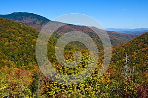 2022 Fall Foliage from the Blue Ridge Mountains outside Asheville, NC