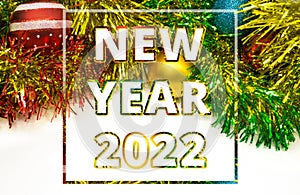 2022 Happy New Year Christmas background