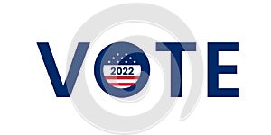 2022 midterm election banner. Call to vote in midterm elections.