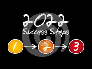 2022 Success Steps infographics, business concept background