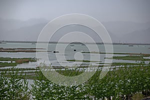 2023.05.01. Tourist in Shahu lake, Yinchuan, Ningxia Hui Autonomous Region