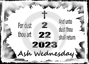 2023 ash wednesday calendar date icon