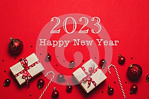 2023 Christmas, winter, new year concept. Merry Christmas and Happy New Year. Christmas, winter, new year concept