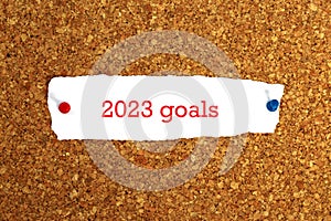 2023 goals on white paper