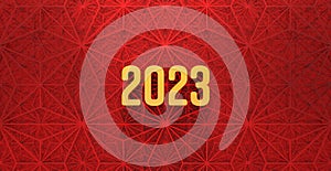 2023 greeting card with geometric background