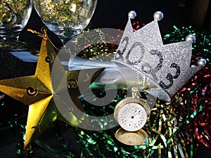 2023 HAPPY NEW YEAR  cheers, kiss, midnight, stars, sparkles,