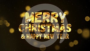 2023 Merry Christmas and Happy New Year Abstract shiny color gold wave design element.