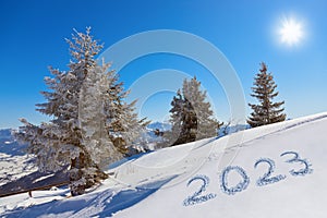 2023 on snow at mountains - St. Gilgen Austria