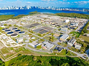 2024 aerial drone photo Miami Virginia Key water processing facility