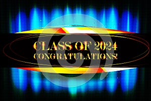 2024 class graduate. Design for invitation