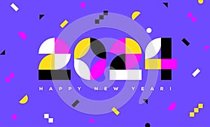 2024 colorful New Year banner design