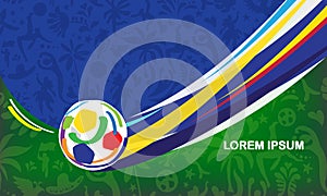 2024 Conmeball Copa America Abstract green Championship Brazilian Summer Football Game Competition vector background