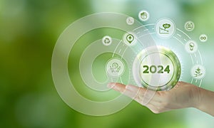 2024 Green business, enviromental sustainability. Carbon offset and neutrality strategies