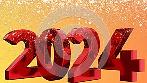 2024 Happy New Year images, shiny color gold wave design element, festive vector images.