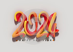 2024 Happy New Year Lettering