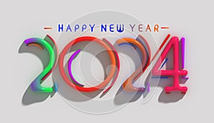 2024 Happy New Year Lettering