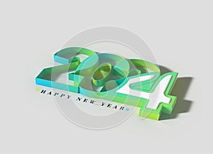 2024 Happy New Year Lettering Typographical Illustration Design