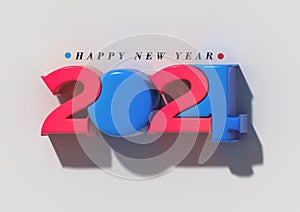 2024 Happy New Year Lettering Typographical Illustration Design