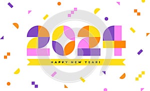 2024 New Year banner design on white background