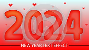 2024 text effect eps file digital download