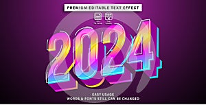 2024 text effect graphic style