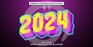 2024 text effect graphic style