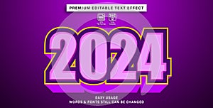 2024 text effect graphic style