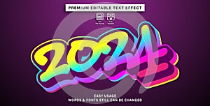 2024 text effect graphic style