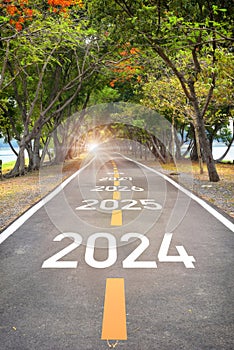2024 to 2028 on asphalt road surface