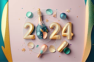 2024: A Year of Celebration and Numerical Significance. Happy New Year 2024. Generative Ai