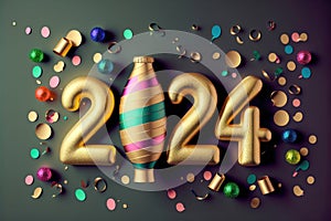 2024: A Year of Celebration and Numerical Significance. Happy New Year 2024. Generative Ai