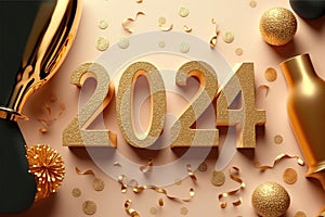 2024: A Year of Celebration and Numerical Significance. Happy New Year 2024. Generative Ai